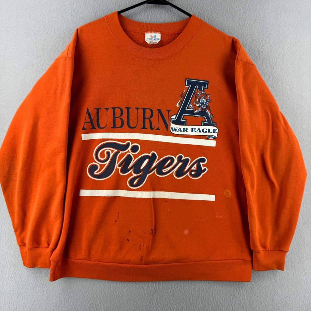 Vintage Auburn Tigers Sweatshirt Mens Large 90s Crewneck Alabama Made in USA